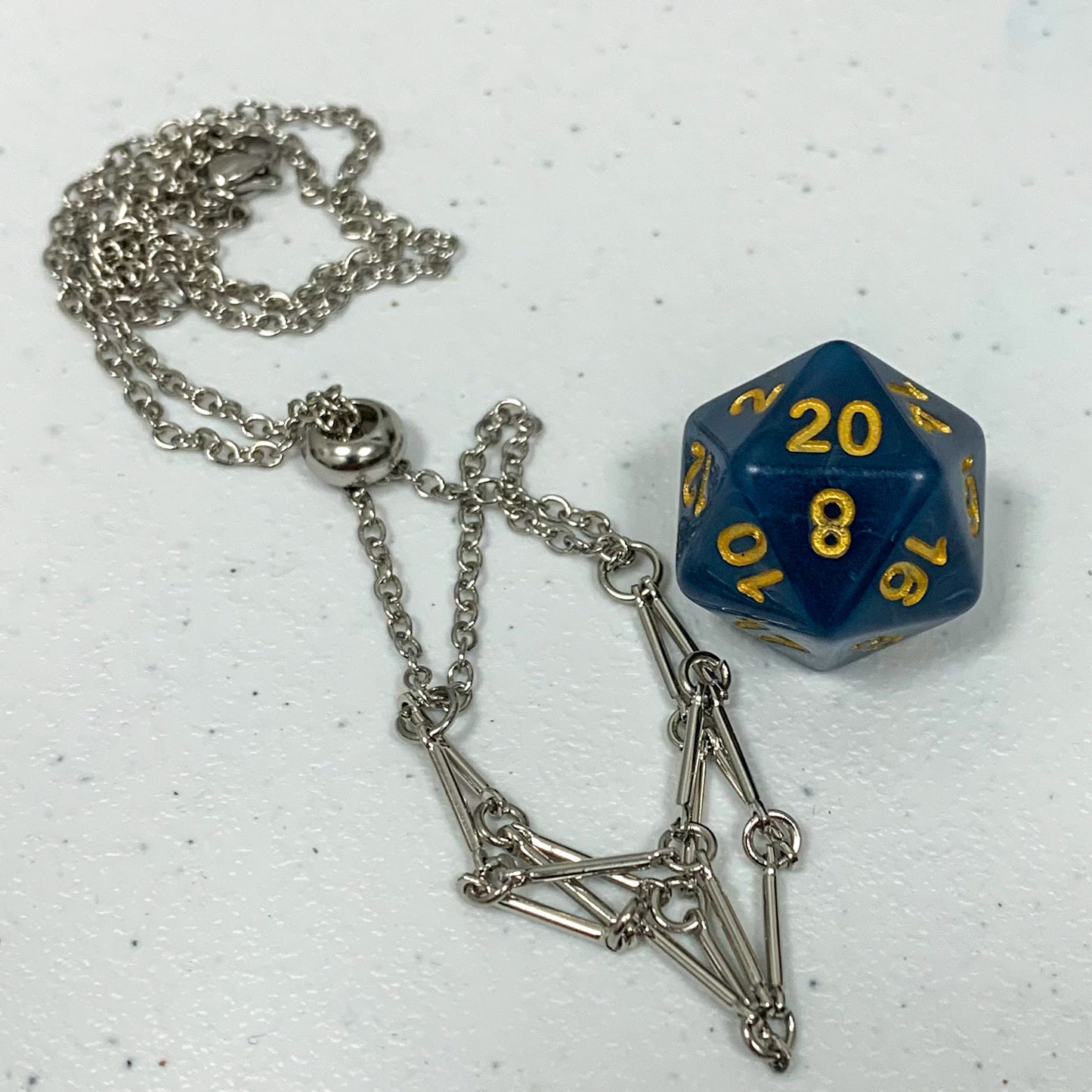 Bar Cage Removable D20 Necklace
