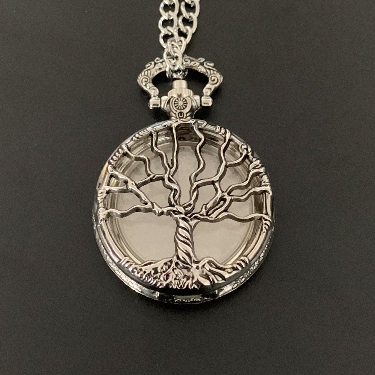 Tree of Life Pocket Watch Shell with Metal Micro Dice Set