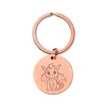 Cute Baby Dragon Stainless Steel Round Keychain — Engraved Baby Dragon Charm