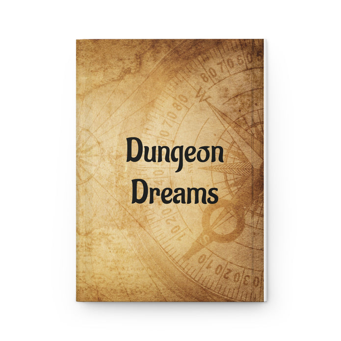 Dungeon Dreams Customizable Hardcover Journal — Vintage Compass RPG Campaign Notebook