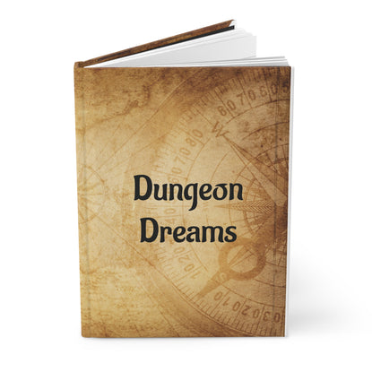 Dungeon Dreams Customizable Hardcover Journal — Vintage Compass RPG Campaign Notebook