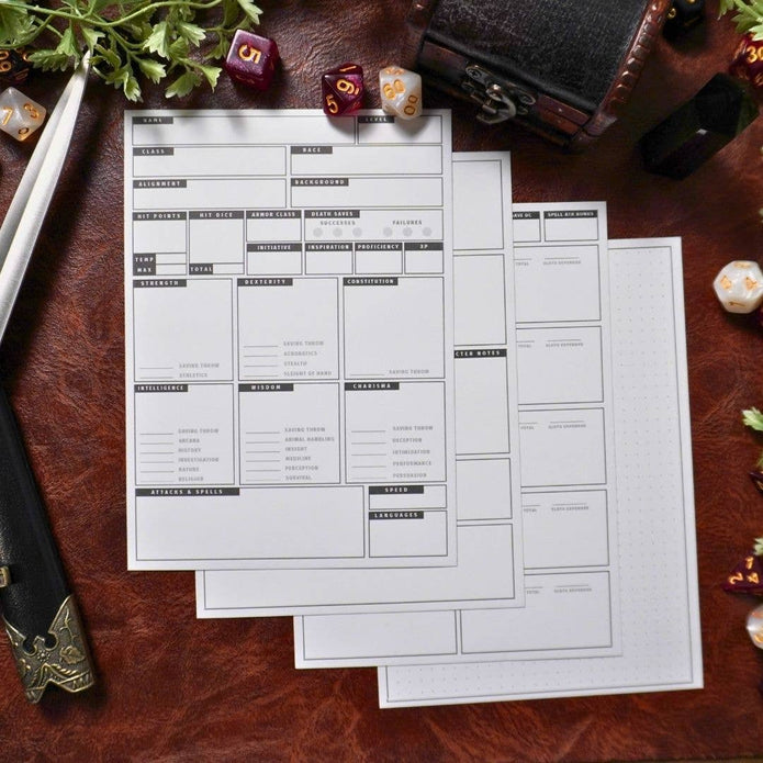 Mini 5e DnD Character Sheets