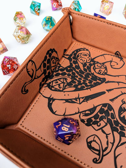 Kraken of Holding Vegan Leather Dice Rolling Tray