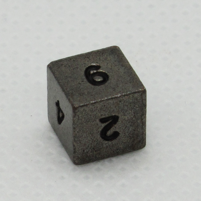 Antique Silver Metal Micro D6