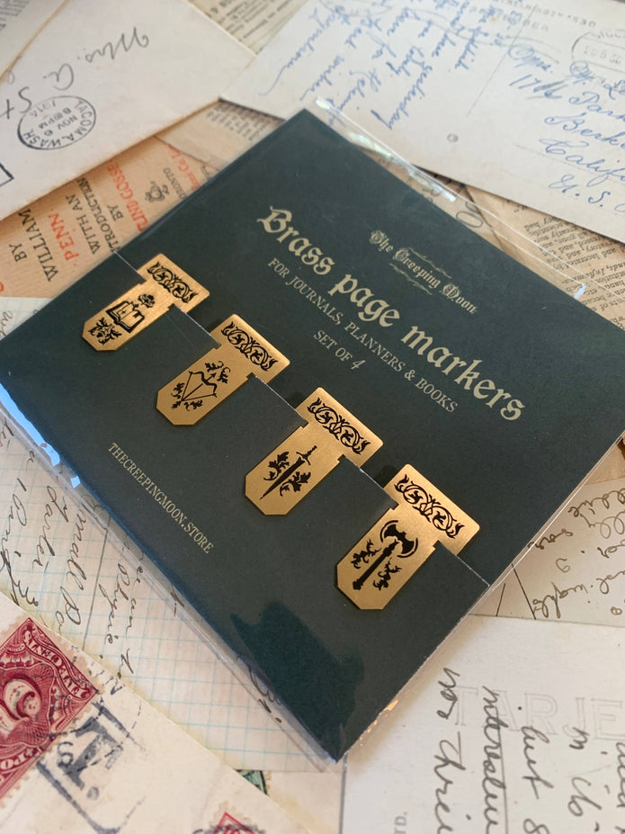 Set of 4 Brass Page Markers