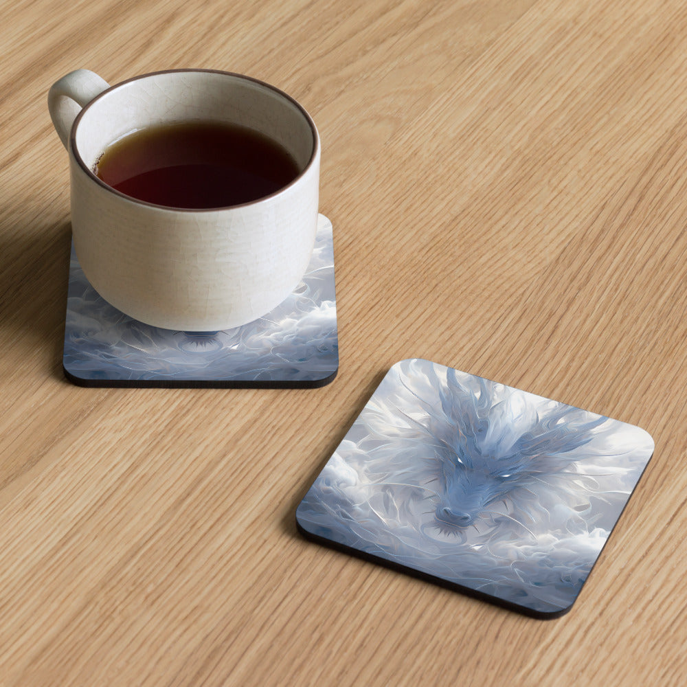 Misty Dragon Cork-back Coaster