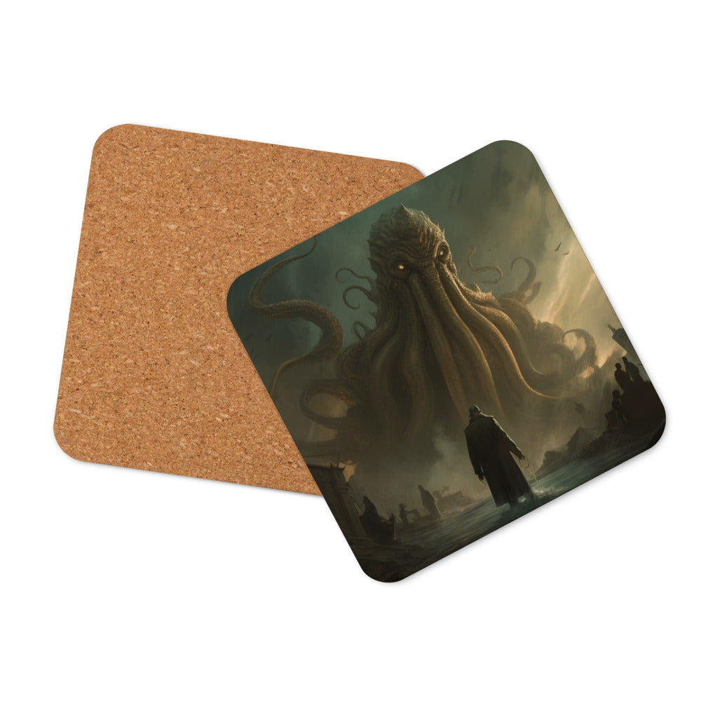 Looming Cthulu Cork-back Coaster