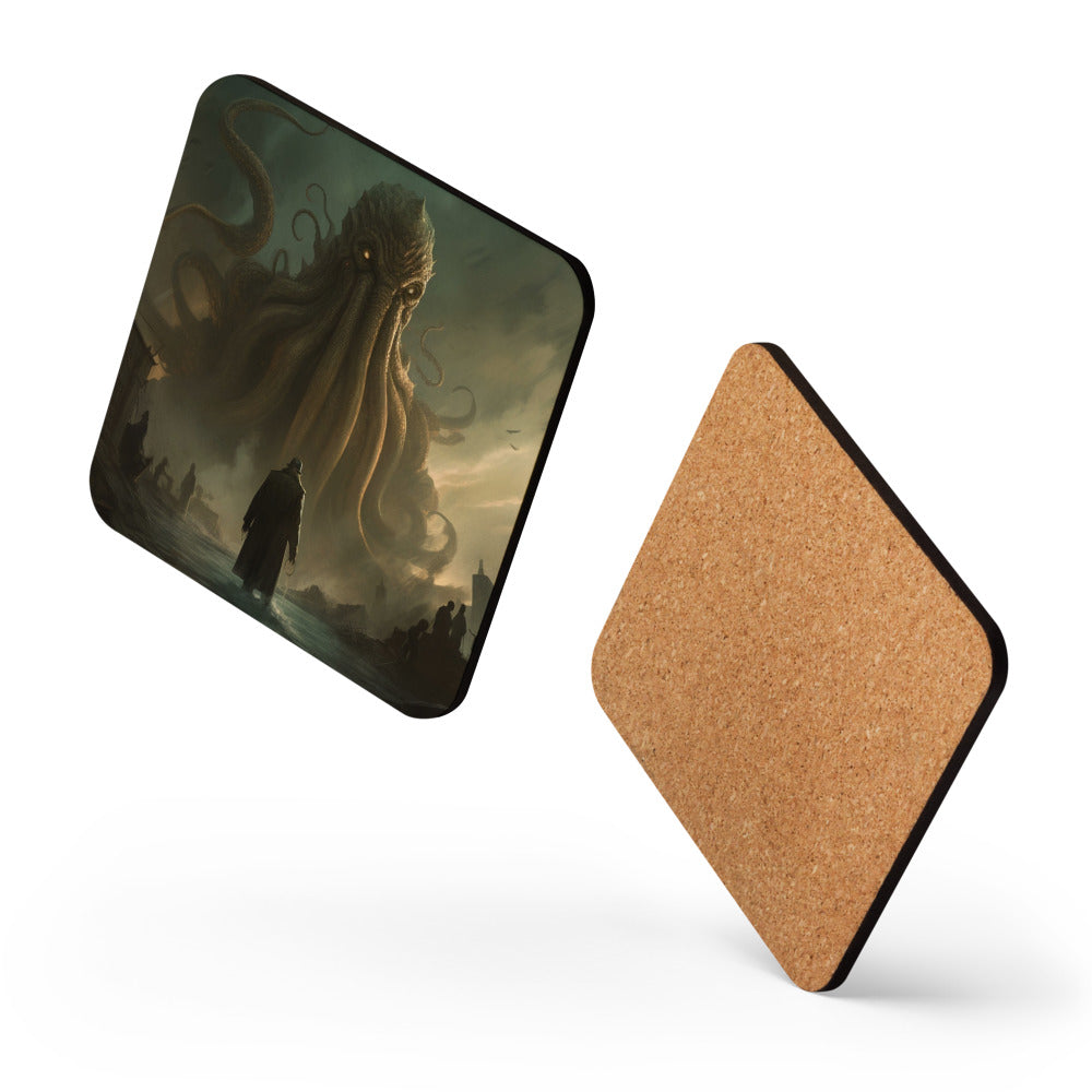 Looming Cthulu Cork-back Coaster