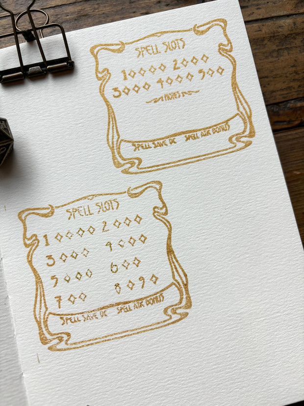 Spell Slot Rubber Stamp