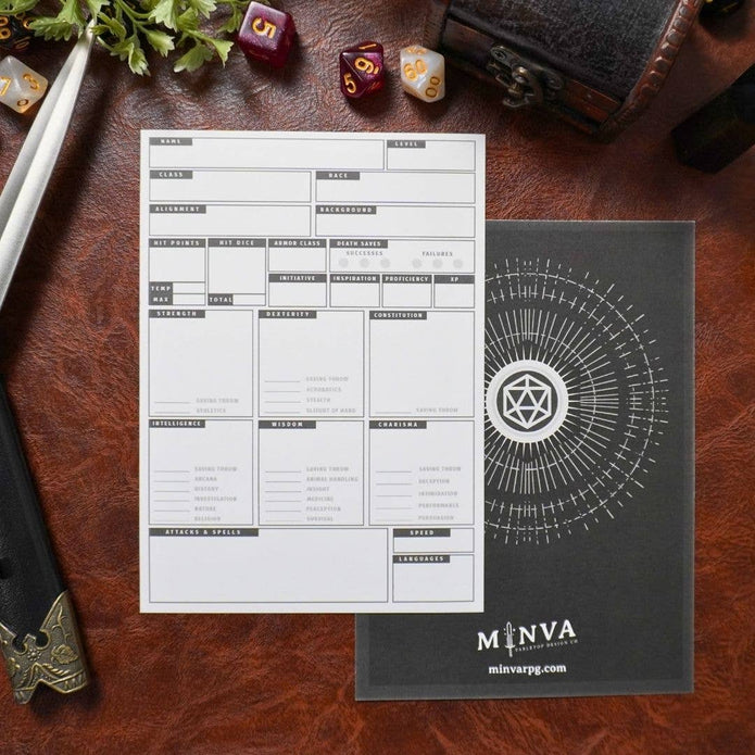 Mini 5e DnD Character Sheets