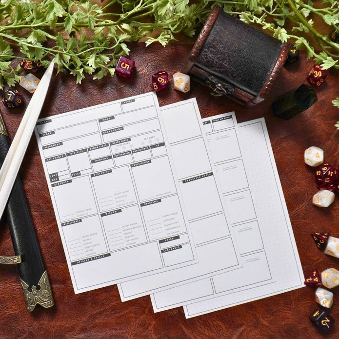Mini 5e DnD Character Sheets