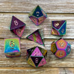 Iridescent Rainbow Metal Dice Set