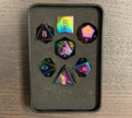 Iridescent Rainbow Metal Dice Set