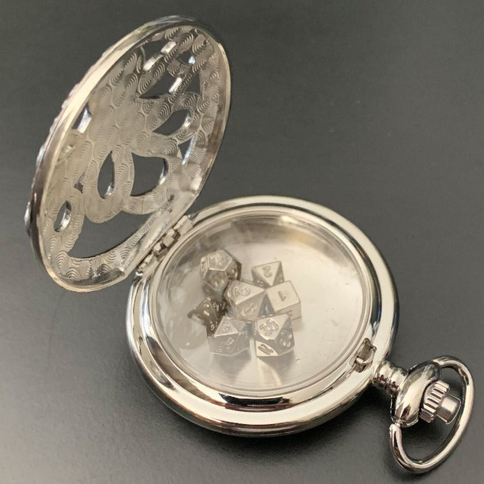 Octopus Pocket Watch Shell with Metal Micro Dice Set