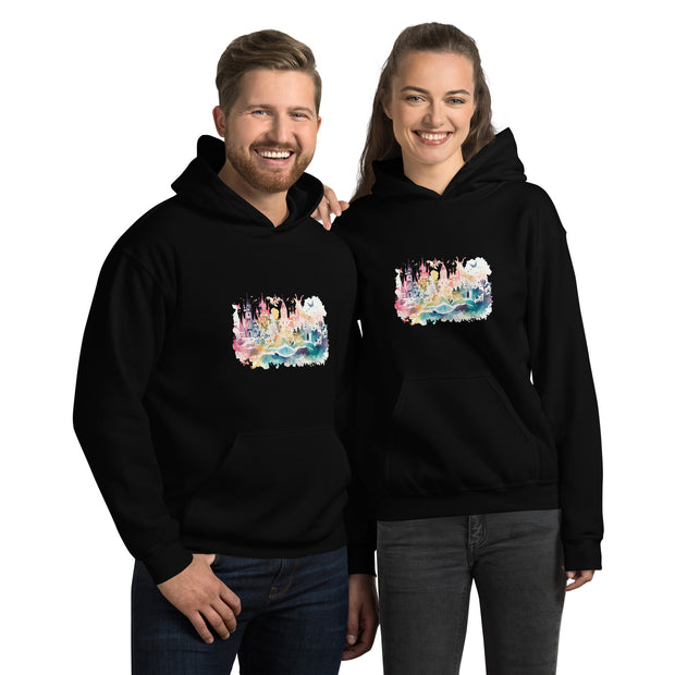 Watercolor Castle Unisex Hoodie