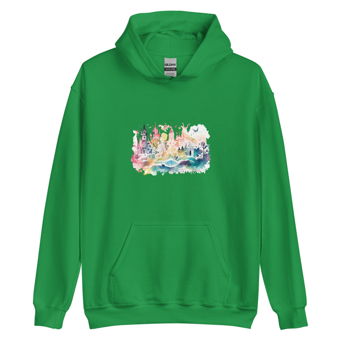 Watercolor Castle Unisex Hoodie
