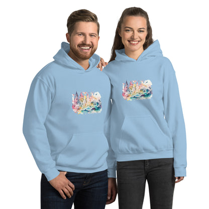 Watercolor Castle Unisex Hoodie