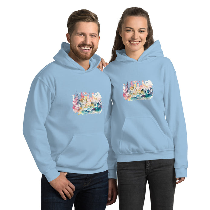 Watercolor Castle Unisex Hoodie