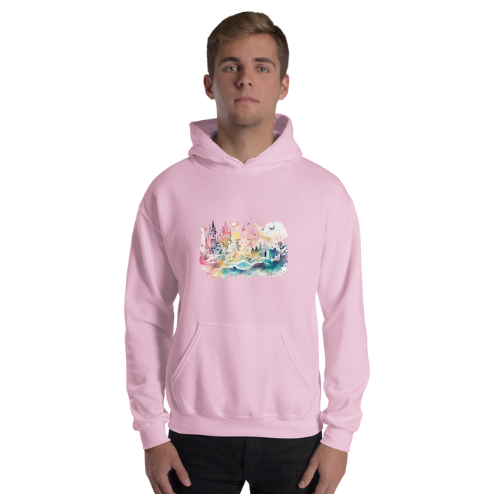 Watercolor Castle Unisex Hoodie