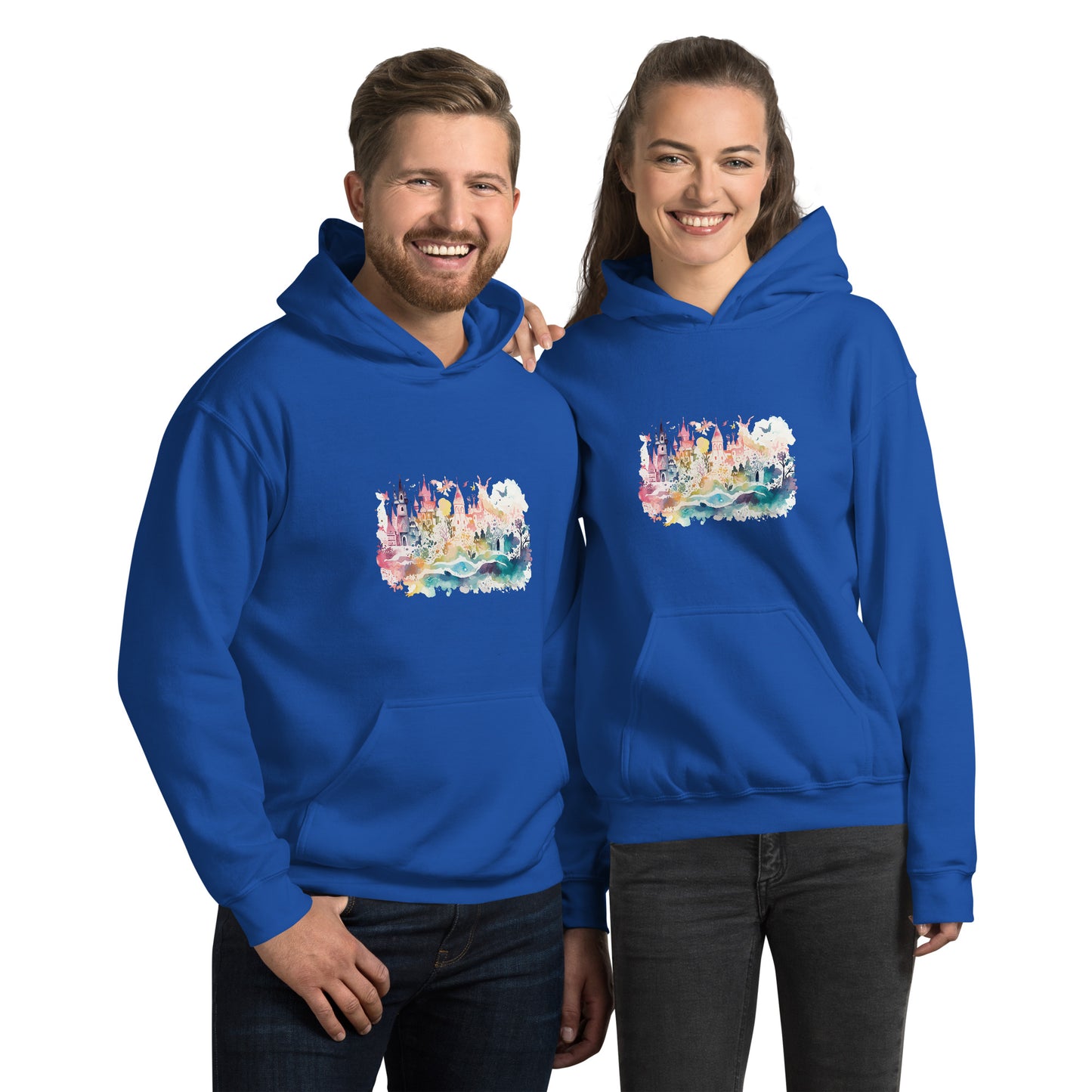 Watercolor Castle Unisex Hoodie