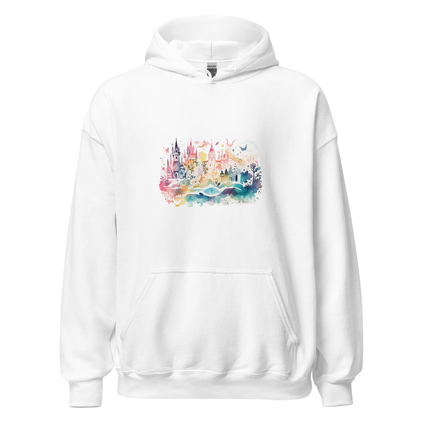 Watercolor Castle Unisex Hoodie