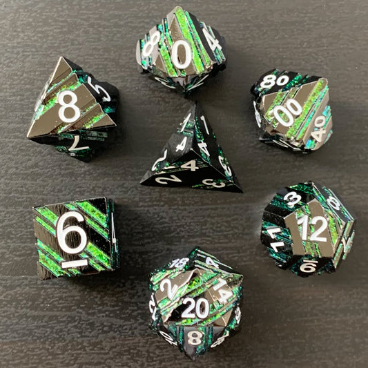 Verdant Fortress Metal Dice Set