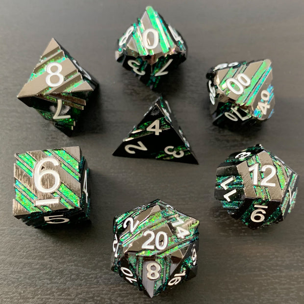 Verdant Fortress Metal Dice Set