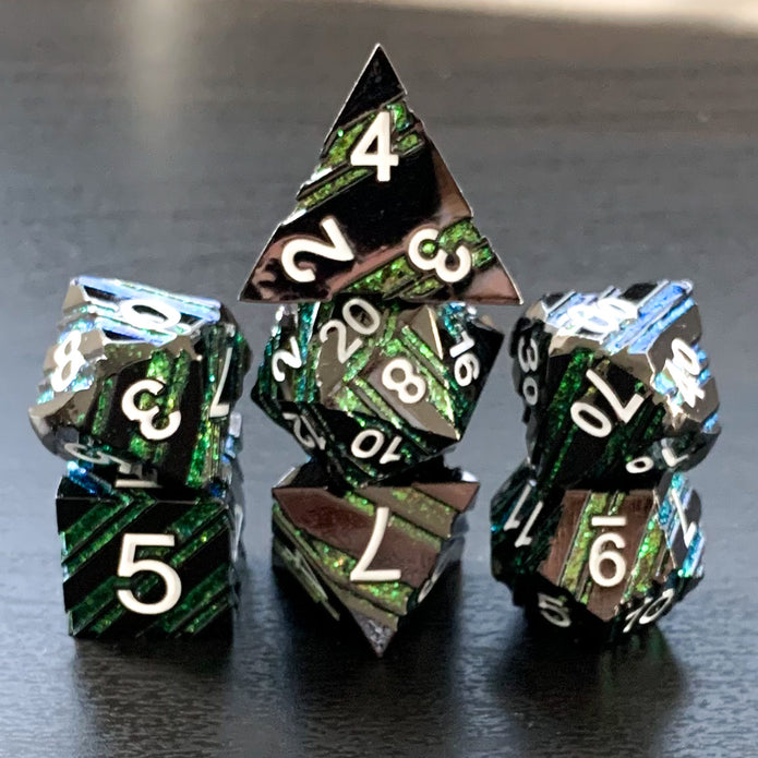 Verdant Fortress Metal Dice Set