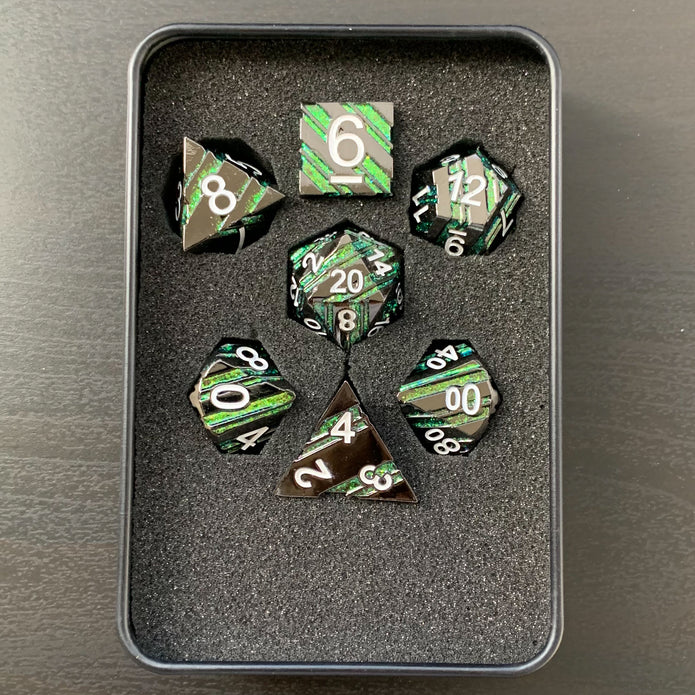 Verdant Fortress Metal Dice Set